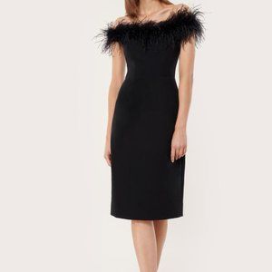 NWT 8 Milly Cady Feather Bodice Dress